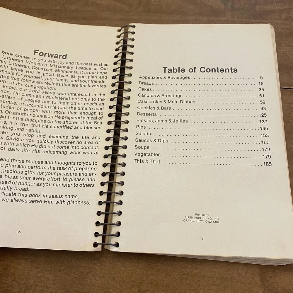 Our Redeemer Lutheran Church Cookbook Cohasset Minnesota VTG Country Cookin